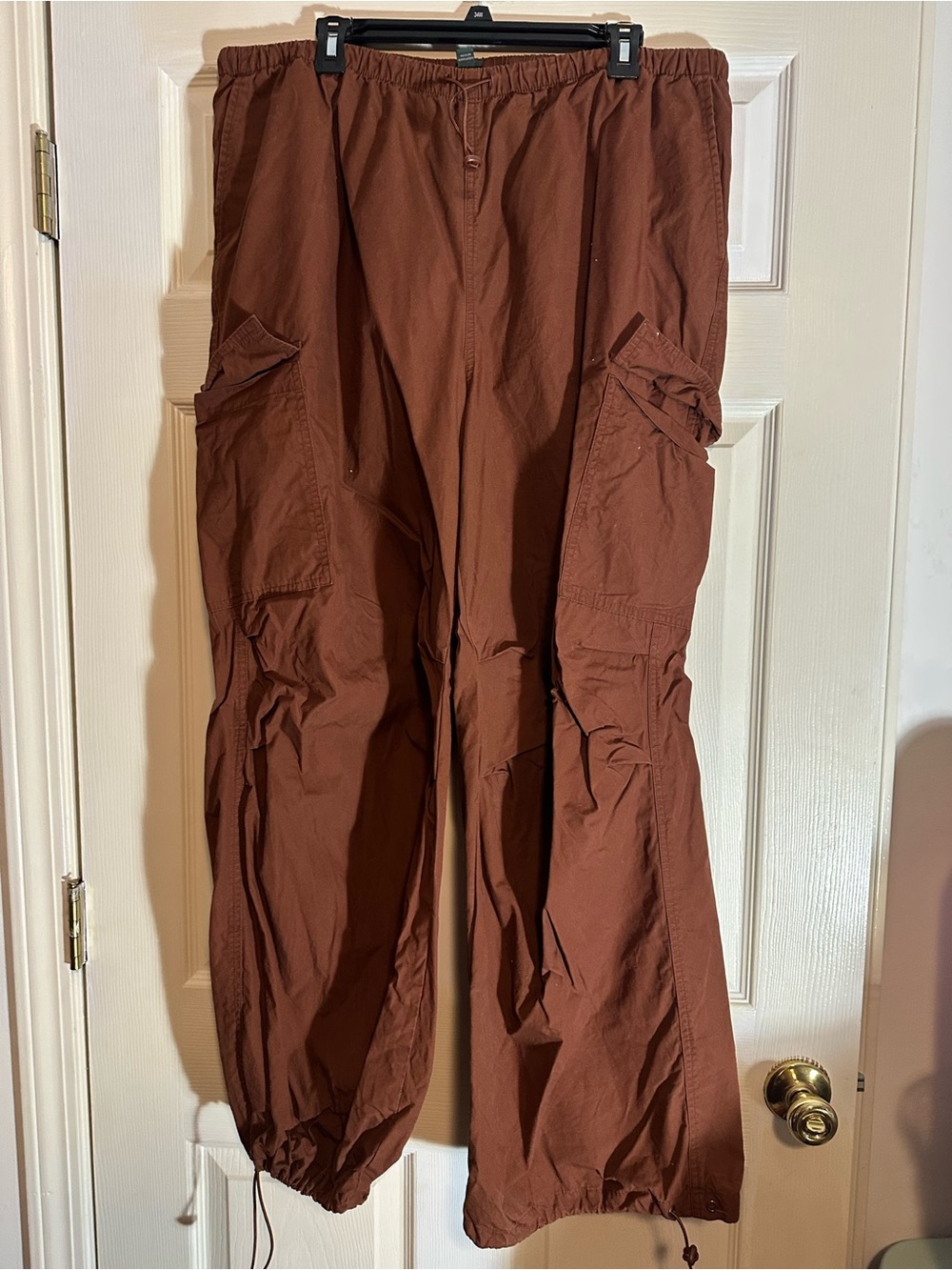 wild fable Brown Cargo Track Pants with Drawstring Hem